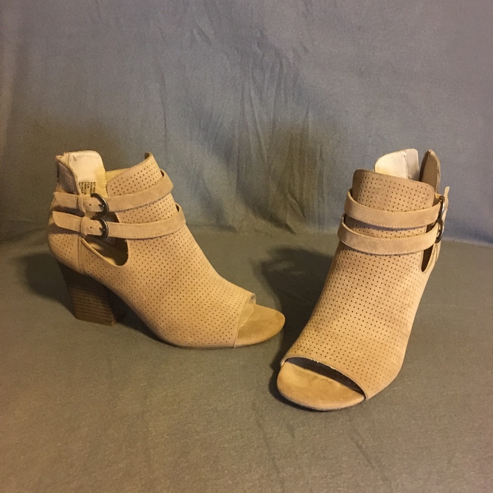 White Mountain Open Toe Booties